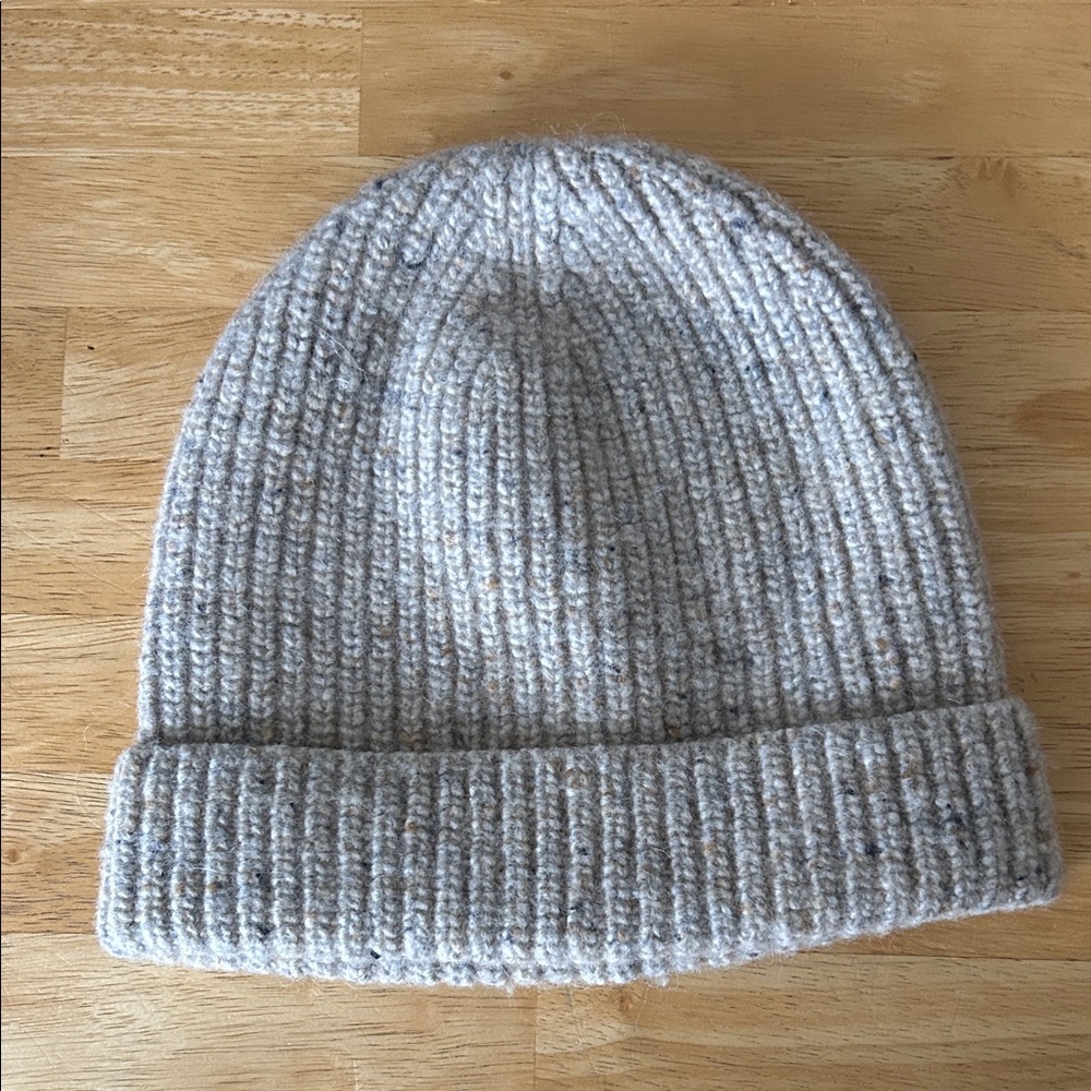 Indigo Gray Knit Beanie